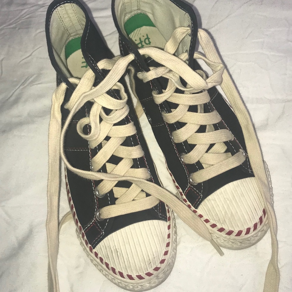 P.F flyer high top sneakers.